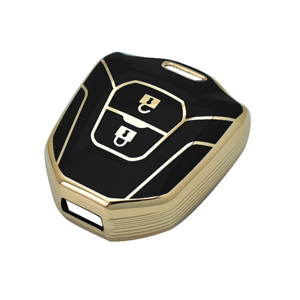 Mode TPU Auto Schlüssel Fall Abdeckung Halter Keychain für Isuzu DMAX MUX Lkw 2 Taste Remote Key Silicon Protector Zubehör