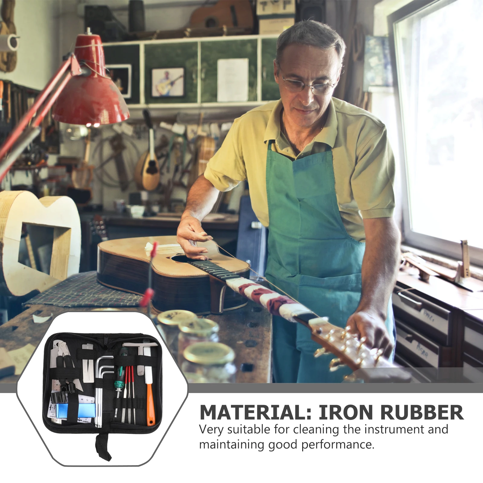 

Guitar Maintenance Tools Cleaning Set Repairing Products Accessories Iron Kit for Supplies