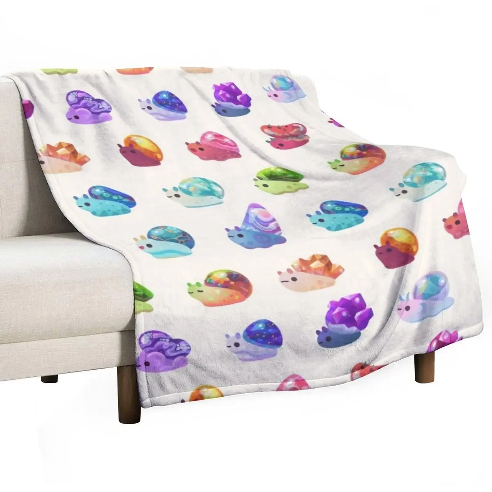 

Jewel Snail - pastel Throw Blanket sofa bed Winter beds Blankets