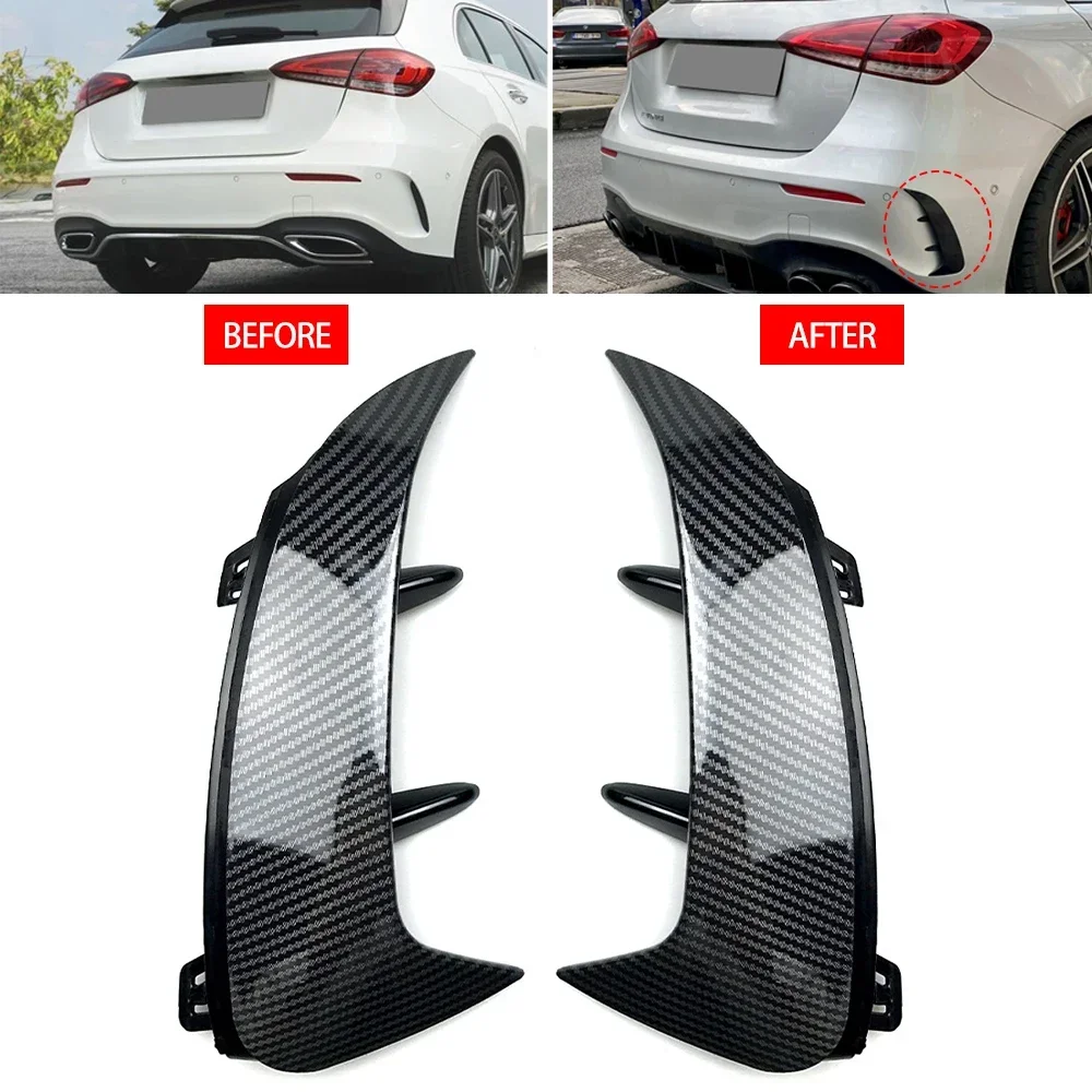 

Car Rear Bumper Spoiler Side Canards Fin Air Vent For Mercedes-Benz CLA W177 Hatchback A45 A35 A180 A200 A220 A250 A35 AMG 2019