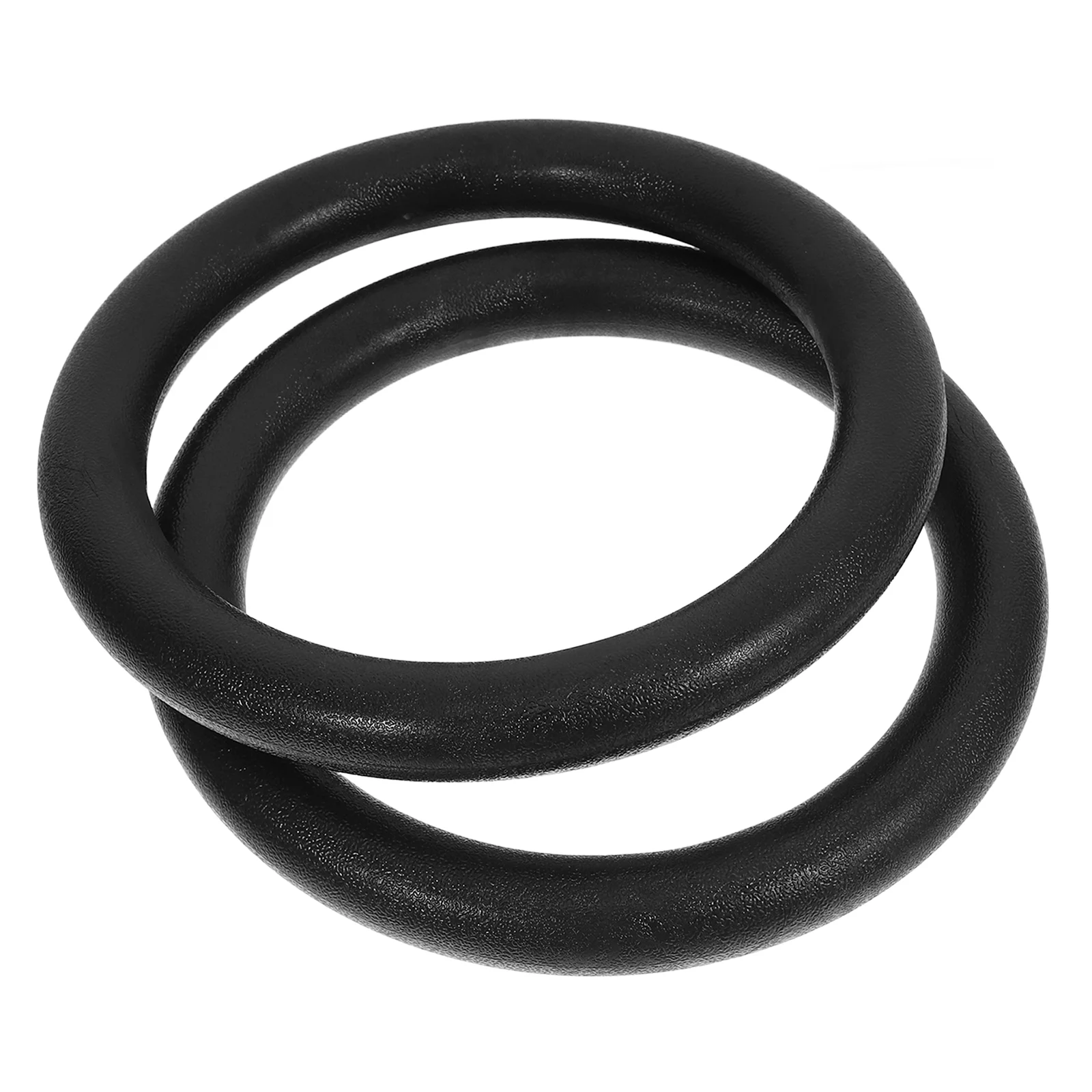 

2PCS Replacement Fitness Rings Plastic Gymnastic Ring for Strength Bodyweight Training Cross-Training Workouts (Black)