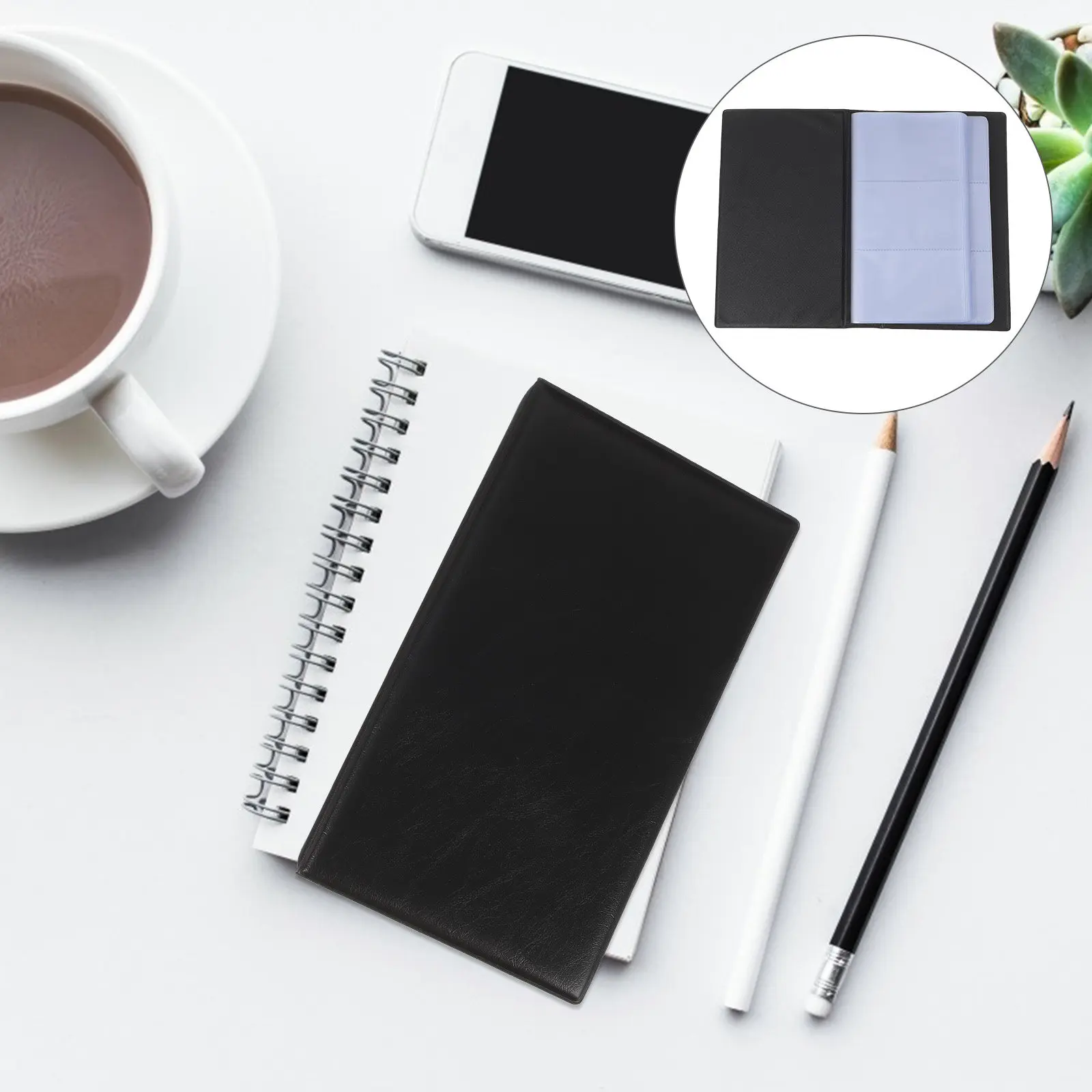 Collection Cards Binder Album Business Card Organizer Book Card Holder Protective Pages Business Organizer