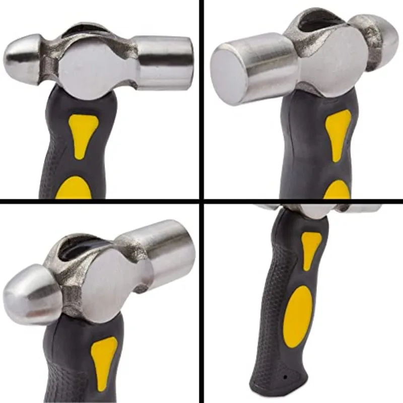 Black Steel Head Metal Stamping Hammer, Heavy Duty Durable Hand Tool for Jewelry Making Solid Shockproof Strike Mallet