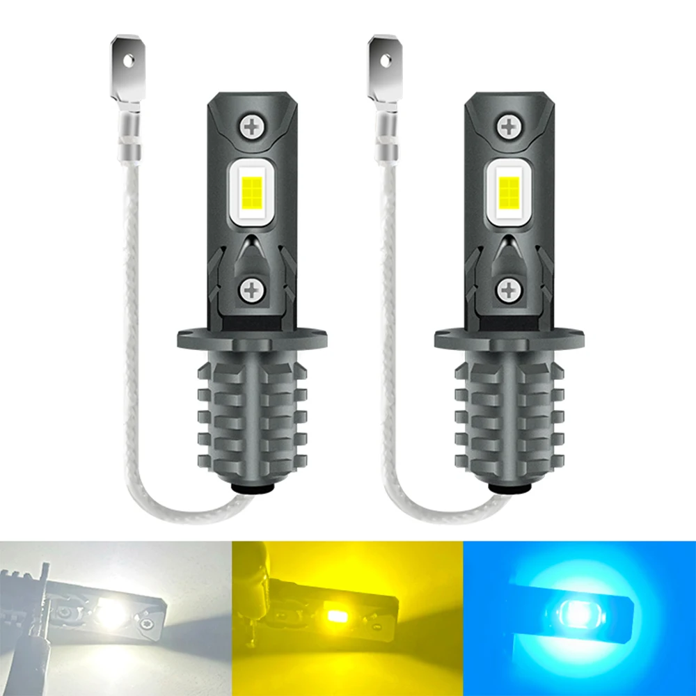 

2x H3 LED Fog Lights Bulb Super Bright High Power 9-60V 5400LM 6000K 3000K 8000K Car Driving Running Lamp Auto Light 12V 24V