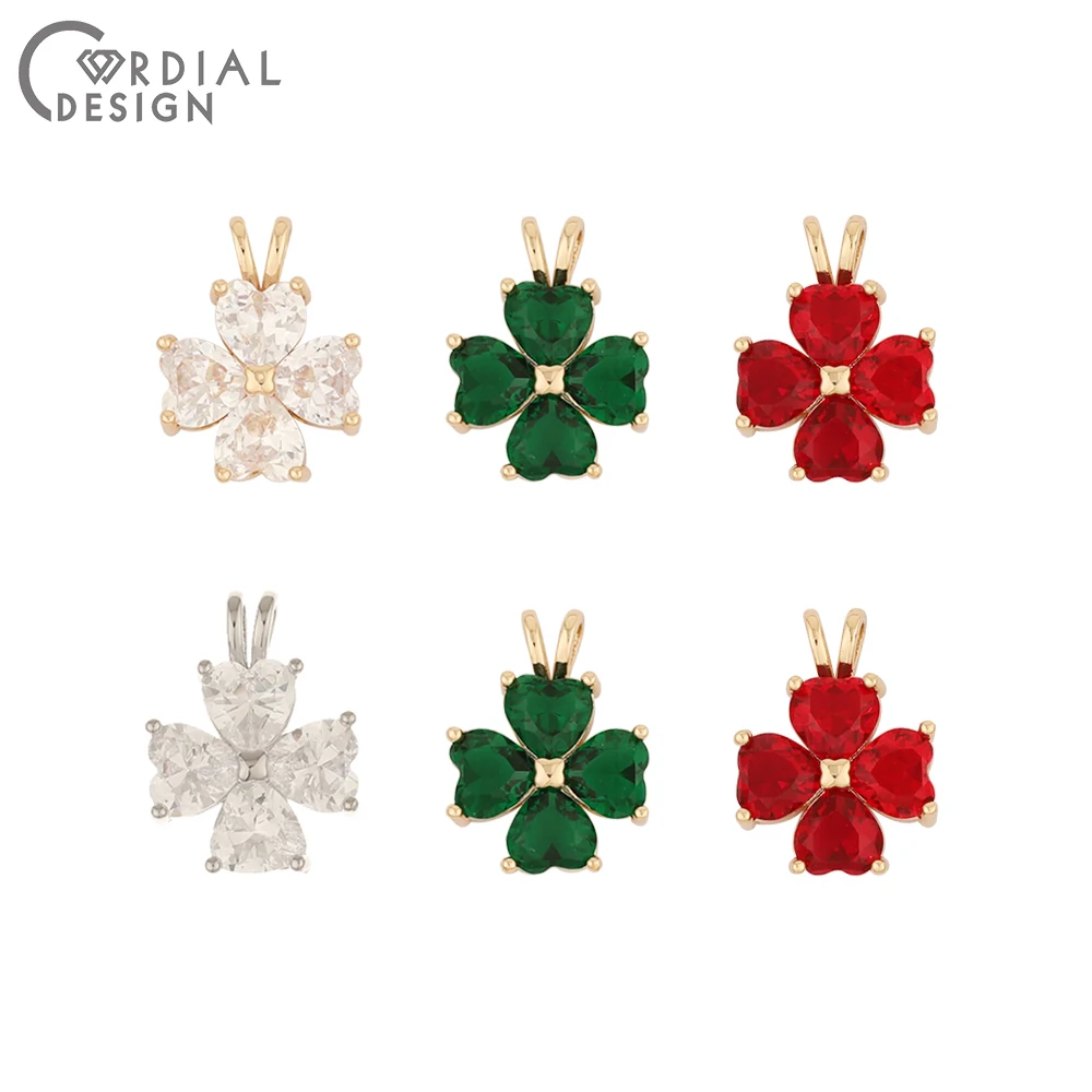 

Cordial Design 30Pcs 13*18MM Jewelry Accessories/Hand Made/Pendant/Flower Shape/Jewelry Findings & Component/DIY Parts/CZ Charms