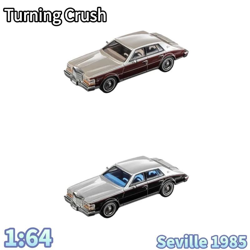 

Turning Crush 1:64 Cadillac Seville 1985 Cast Alloy Static Model Car, Boys' Toy Adult Collection Decoration Item.