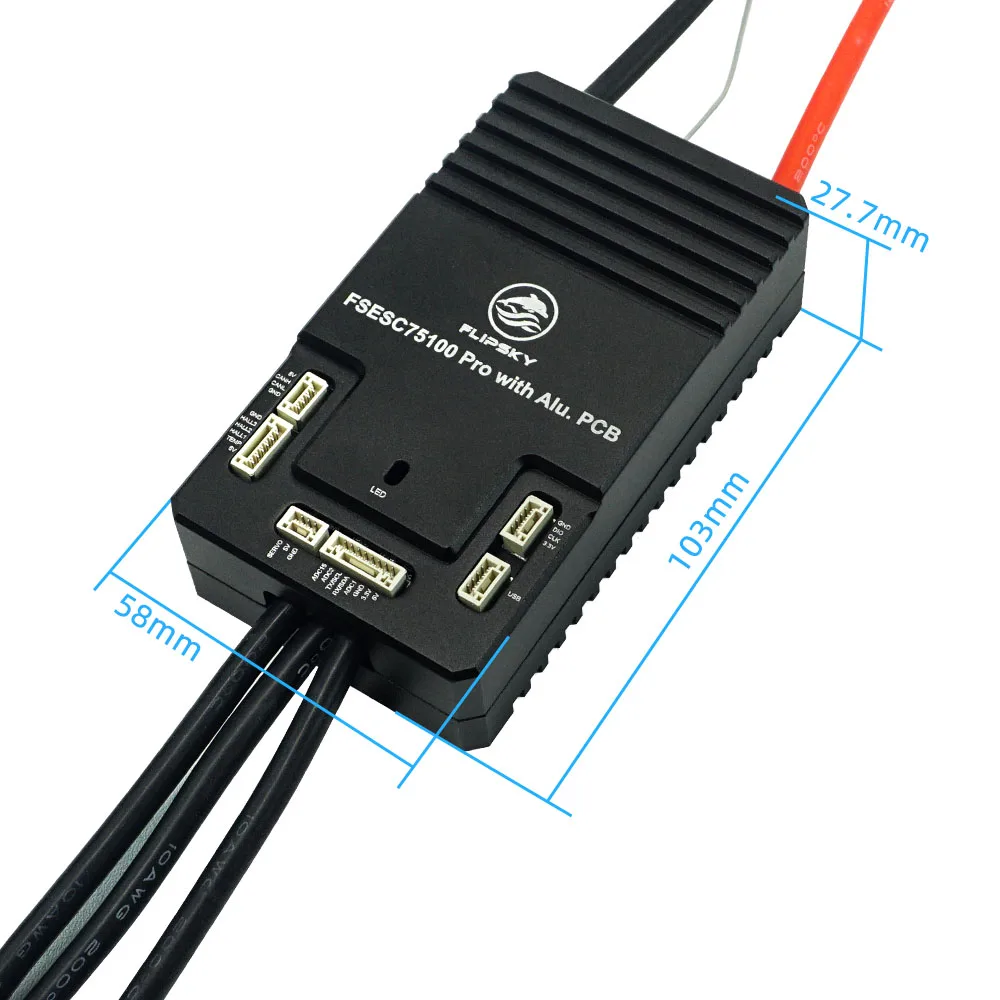 Speed Controller Flipsky 75100 Pro With Aluminum Pcb Based On Vesc For Electric Skateboard / Scooter / Ebike Speed Controller