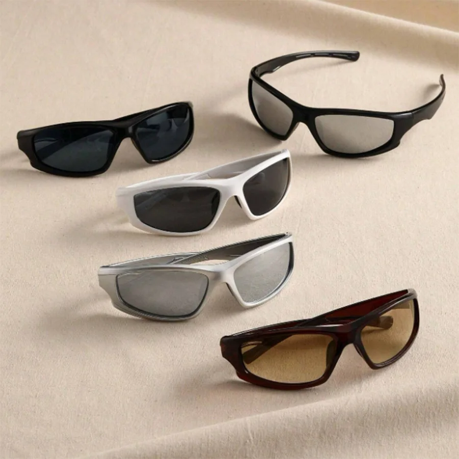 5pcs Women Punk Street Style Y2K SunGlasses For Rave Party Street-Photography Musical Festival  Decoration Beach Accessories