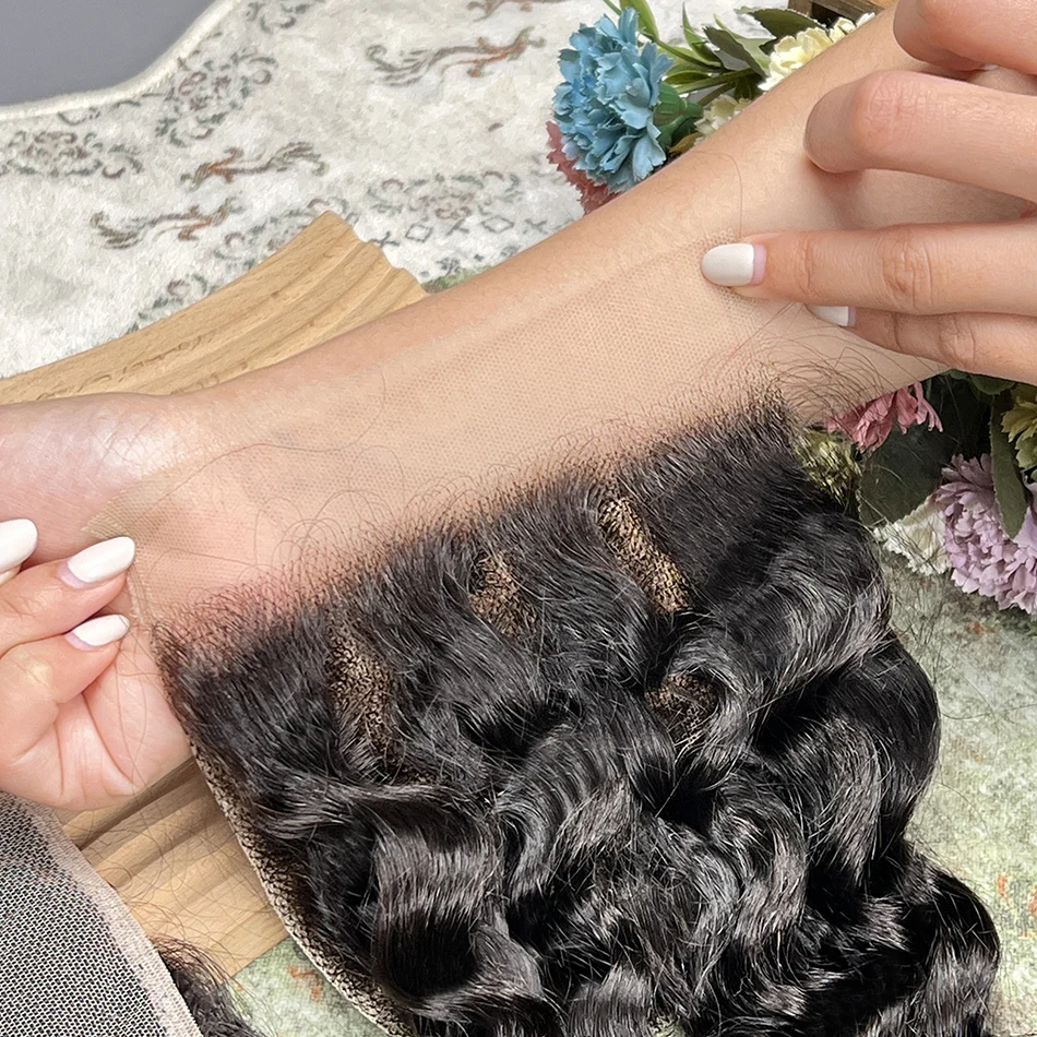 

Прозрачная кружевная застежка 5x5 для глубоких кудрей, 100% натуральные человеческие волосы, предварительно выщипанные, с осветленными узлами, невидимая застежка # Натуральный черный цвет волос 1B