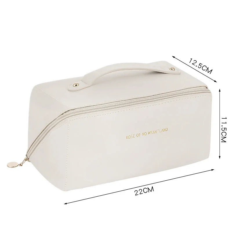 2024 Large-Capacity Travel Cosmetic Bag Portable PU Makeup Pouch Women Waterproof Bathroom Washbag Multifunctional Toiletry Kit