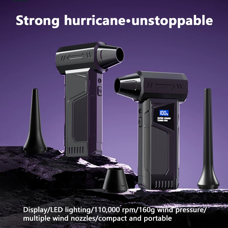 منفاخ هواء توربو بمروحة نفاثة لاسلكية من Xiaomi لتنظيف السيارة مع شاشة LED رقمية محمولة للاستخدام الخارجي #2