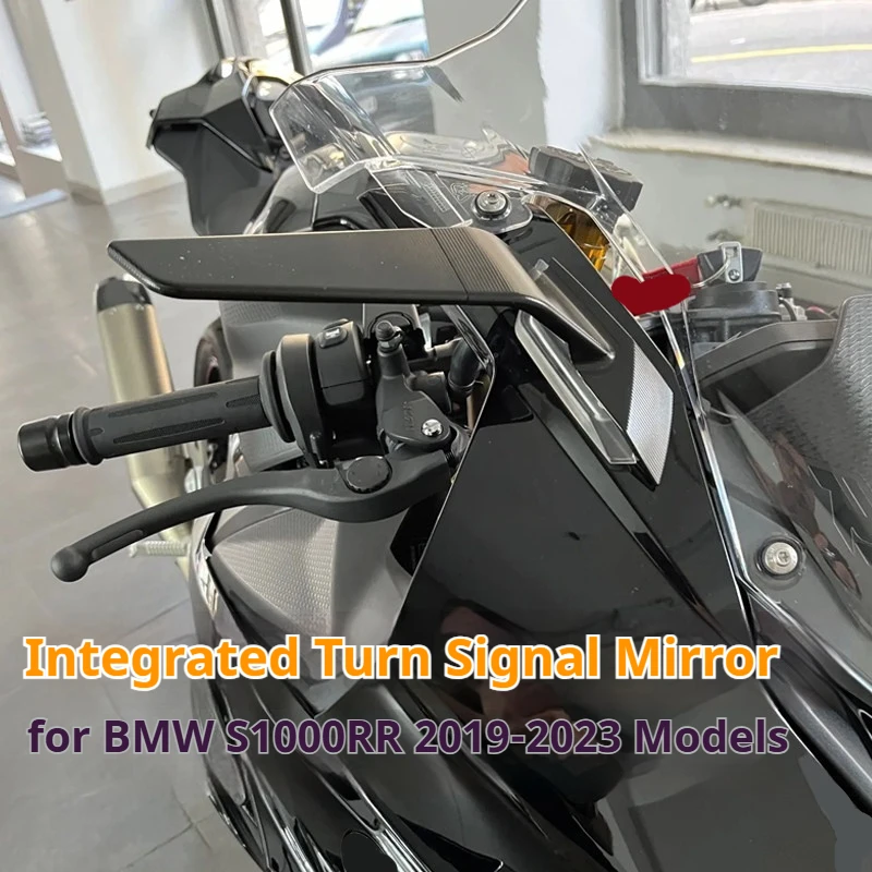 Motorcycle Rearview Rear View Side Mirrors With LED Turn Signal Light For BMW S1000RR S1000 RR S 1000 RR 2019- 2023