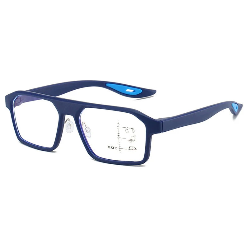 Nouvelles lunettes de lecture multifocales progressives anti-lumière bleue pour hommes et femmes, pour la vision de près et de loin, hypermétropie, presbytie