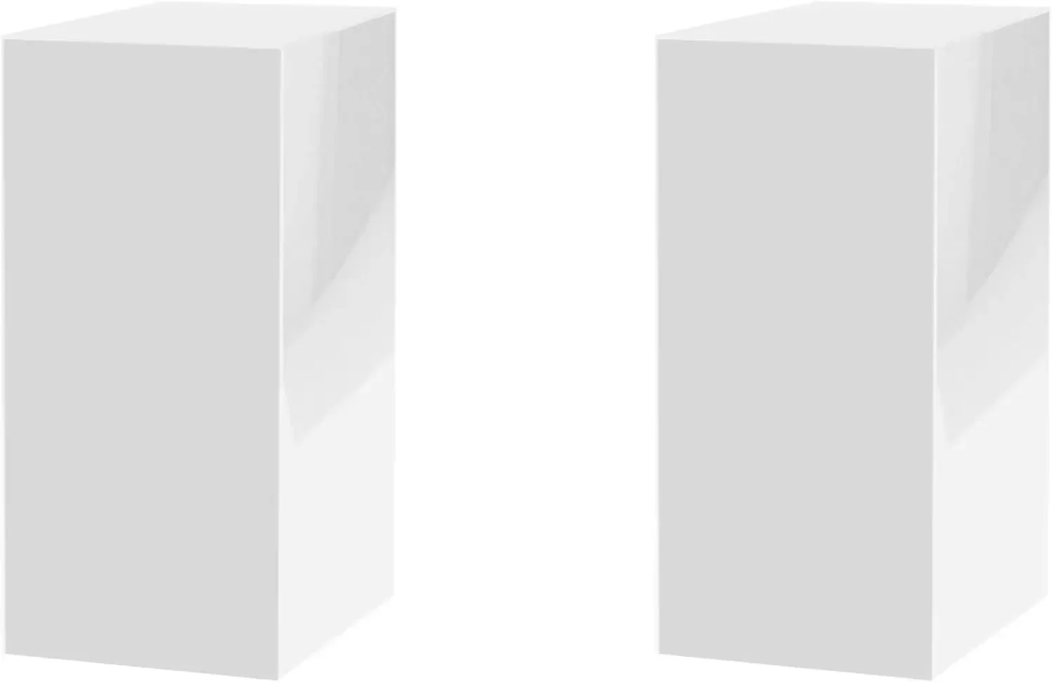 2 Pack White Pedestal Platform Tall Box 12