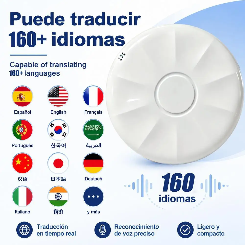 AI Translator Oral Practice Machine AI Translation Speaker 160+Chinese Language Real-time Translation Travel Learning Tool