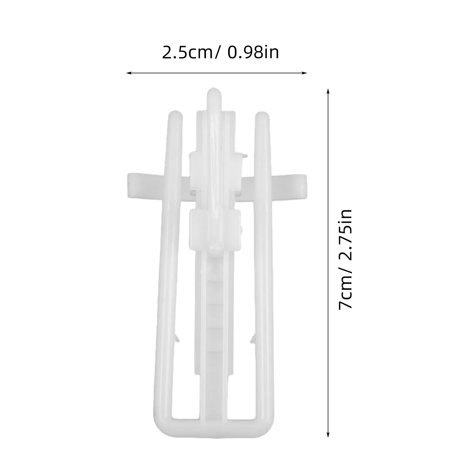 20pcs Adjustable White Plastic Curtain Hooks – Reusable Pleated Curtains DIY Installation, Modern Home Decor