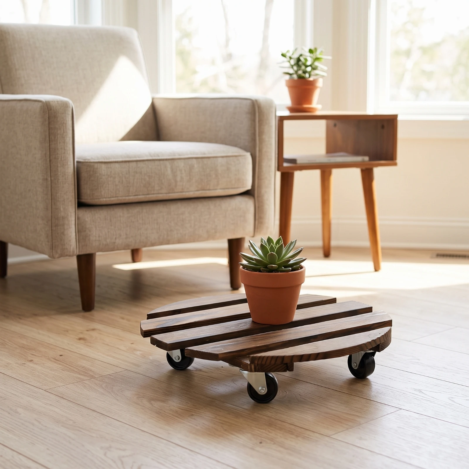 Plant Plant Stand with Wheels with Wheels Wheeled Rolling Plant Stand Furniture Sturdy Heavy-Duty for Gardeners, Indoor Garden