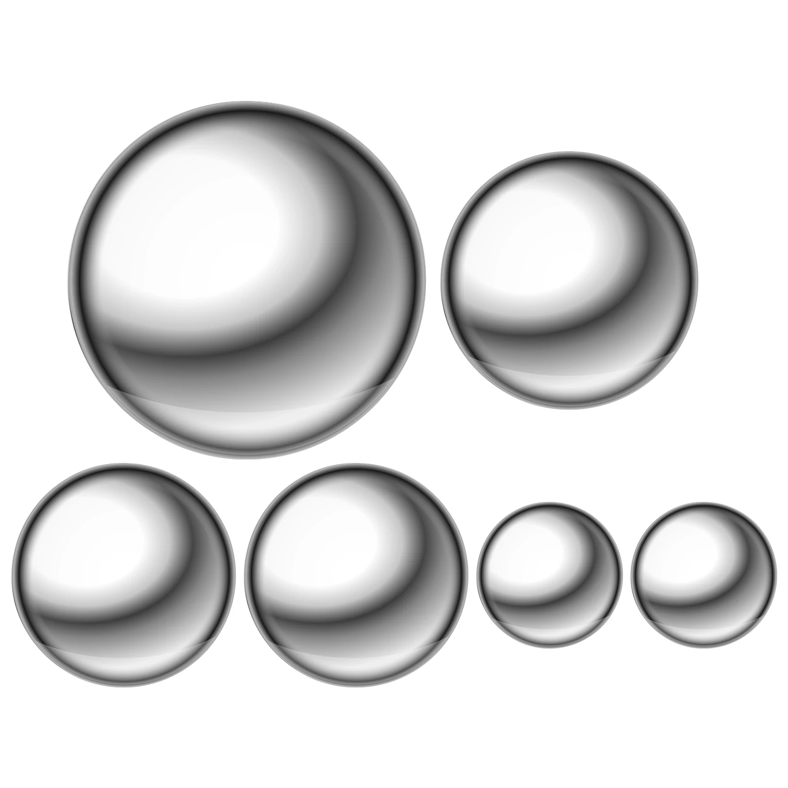 

6pcs Stainless Steel Decorative Balls Metal Gazing Garden Spheres Reflective Outdoor Durable Mirror Polished Seamless Hollow