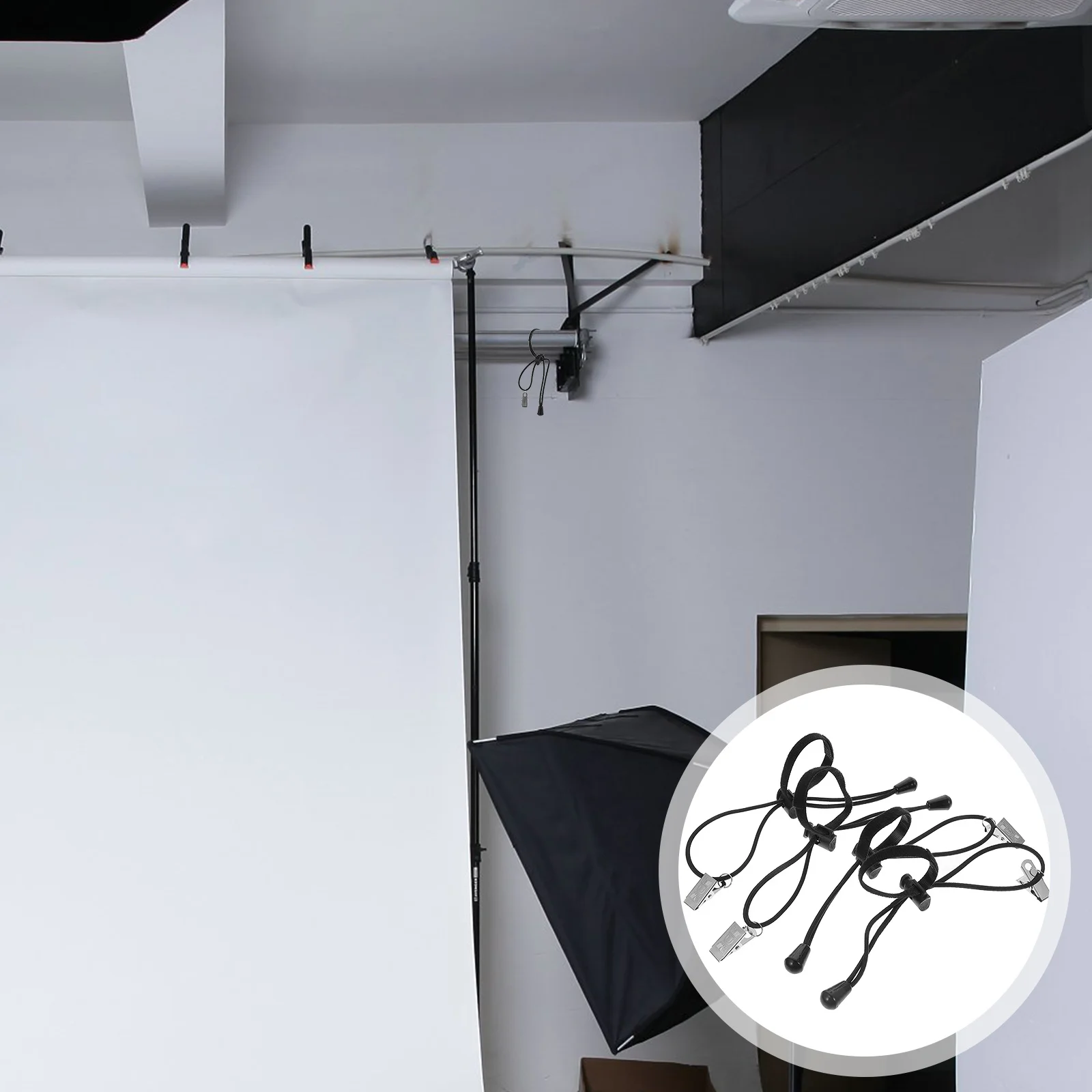 

12Pcs Background Backdrop Clips Set Adjustable Elastic Holders for Photo Video Studio Smooth Wrinkle-Free Photography Backdrop