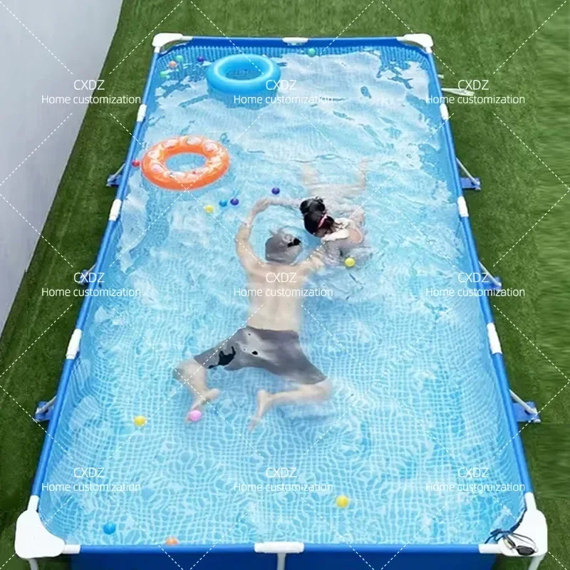 Large Bracket Swimming Pool Household Outdoor Roof Paddling Pool Family Villa Adult Thickened Fish Pool