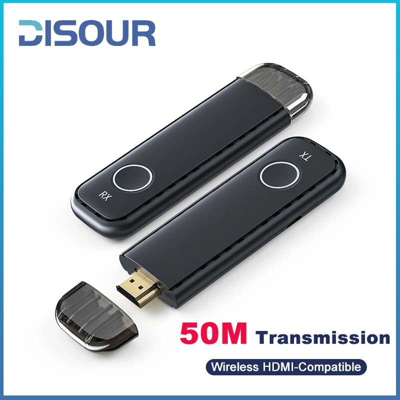 

DISOUR For HDMI-Compatible Wireless Adapter 1080P 50M Fast and Stable Transmission Receiver+Transmitter Dongle