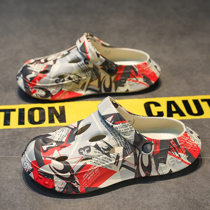 

Men's Summer Outer Wear Non-Slip Toe-Cap Slippers Outdoor Sports Beach Sandals