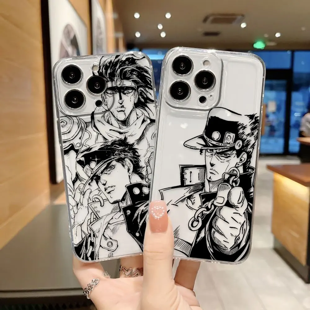 J-JoJos B-Bizarre A-Adventure Clear Phone Case For Samsung A73 A72 A71 A57 A56 A55 A53 A52 A51 A36 A35 A33 A32 A26 A23 A22 Case