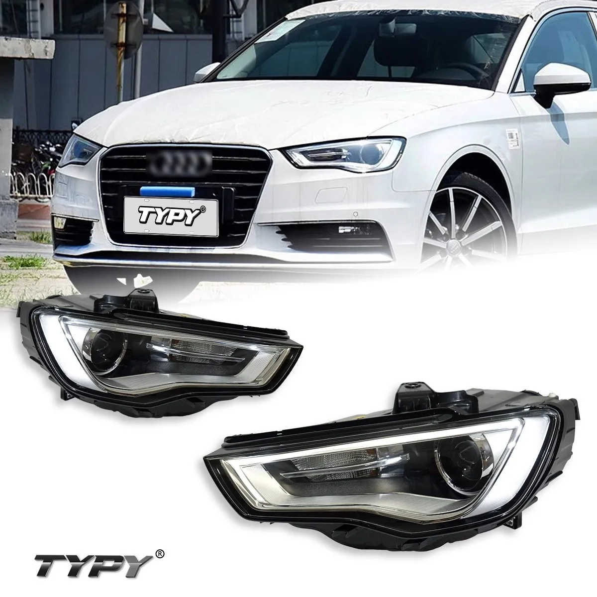 

TYPY Car For Audi A3 Headlight 2013-2016 Upgrade Modified to New DRL Dynamic Turn Signal LED Headlight Auto Accessories