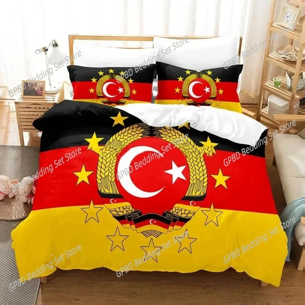 Al Bayrak Turkey Flag Bedding Set Duvet Cover Bed Set Quilt Cover Pillowcase Comforter king Queen Size Boys Adult Bedding
