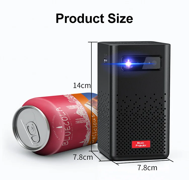 Portable Outdoor P20+1080P LED Light Mini 3D Smart  Speaker 4K Mini Home Theater Cinema Education for Mobile Smart WiFi