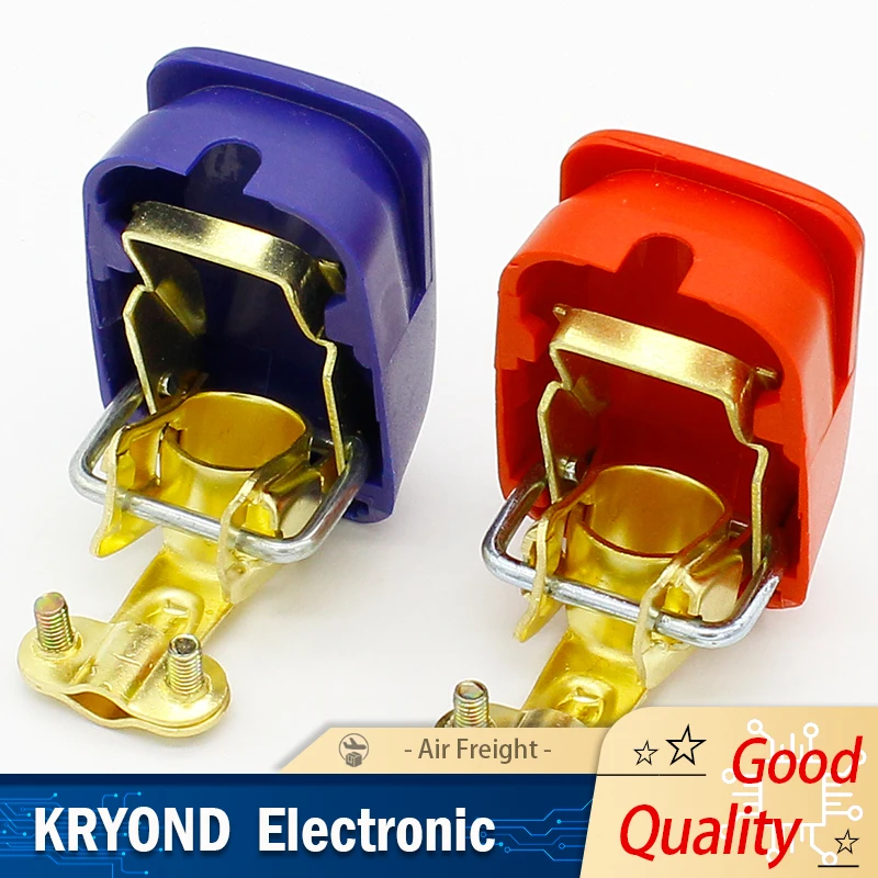 1 Pair Quick Release Battery Terminals Clamps Connectors 12V ON/OFF Snap on for Car Caravan Van Motorhome