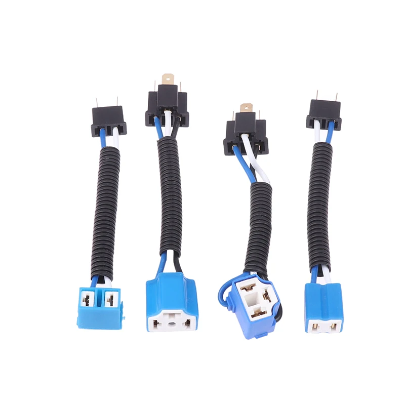1PC H7 H4 Car Truck Female Male Ceramic Headlight Extension Connector Plug Light Lamp Bulb Socket Adapter 12V 4A