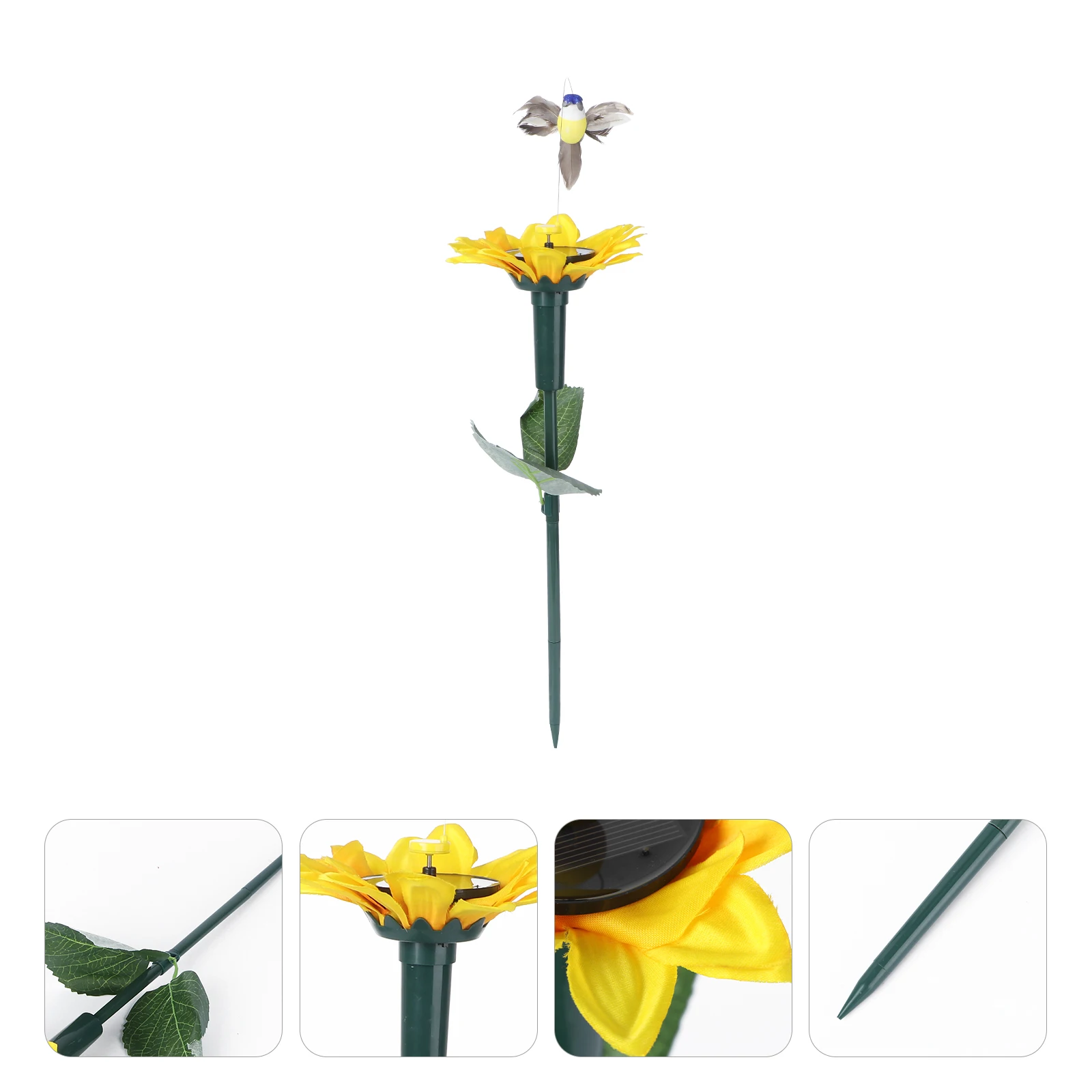 

Flying Simulation Solar Hummingbird Sunflower Decoration Realistic Fluttering Wobble Lightweight Eco Friendly Garden