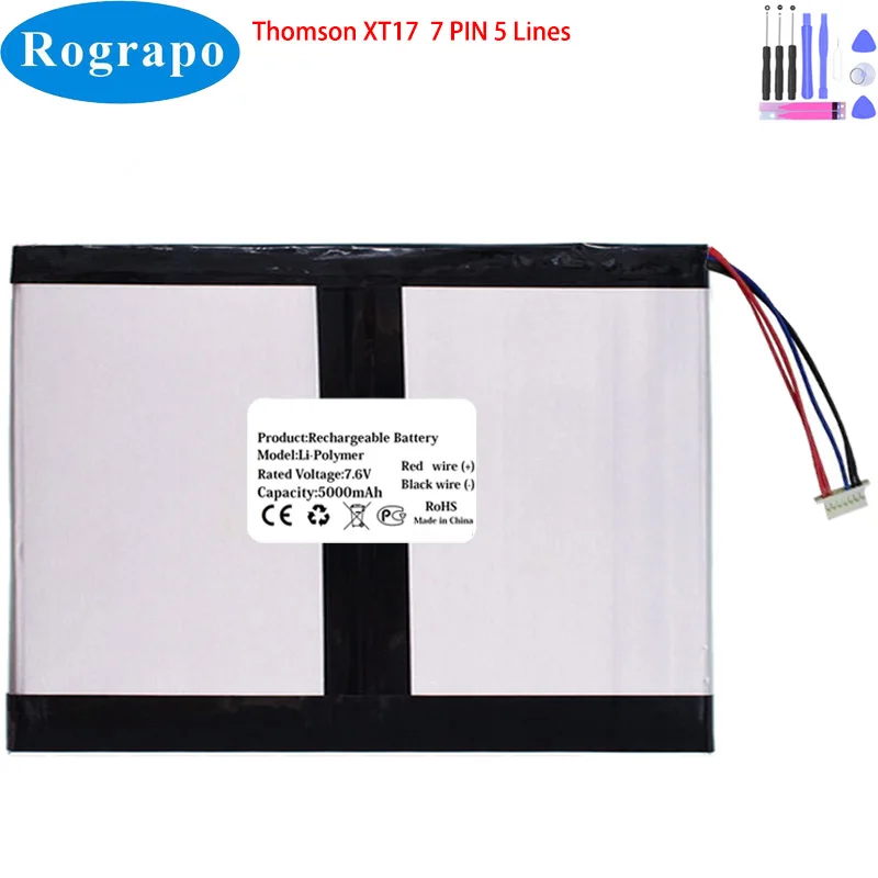 Nova bateria para laptop thomson xt17 7.6v 5000mah sem moldura