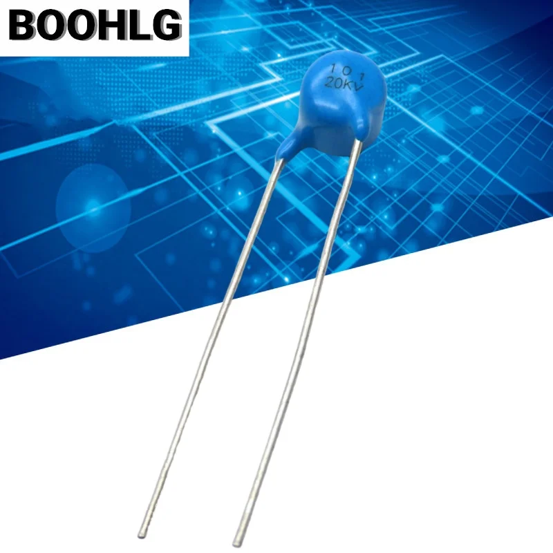 10PCS 20KV 101 100PF High-Voltage Ceramic Capacitor Voltage Doubling Boost Circuit Negative Ion Generator 20kV