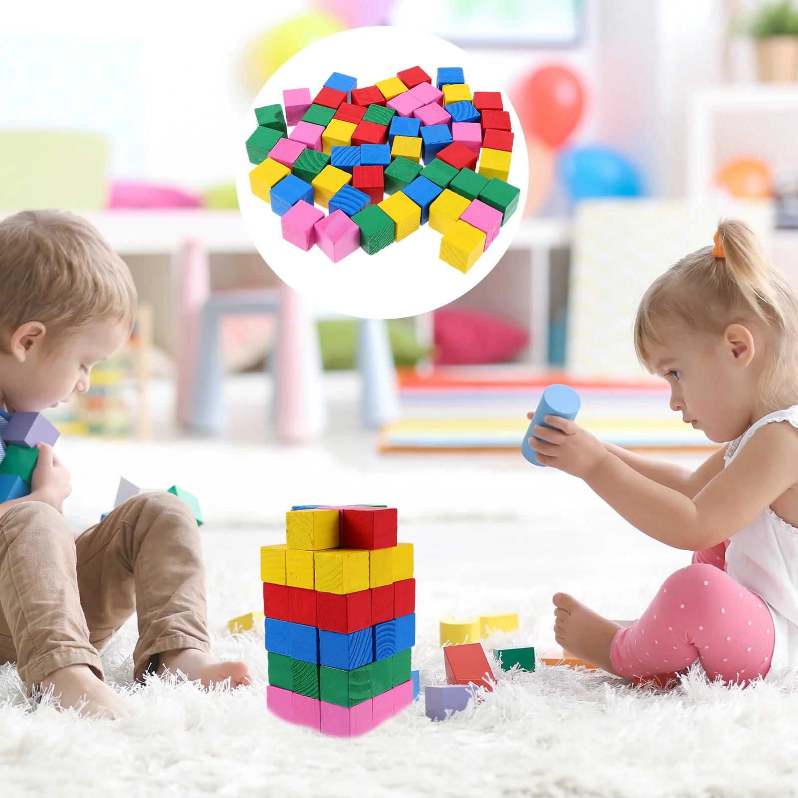 200Pcs Baby Building Blocks Toy Colorful Stacking Blocks Baby Stacking Blocks Toddler Cognition Toy stacking building blocks