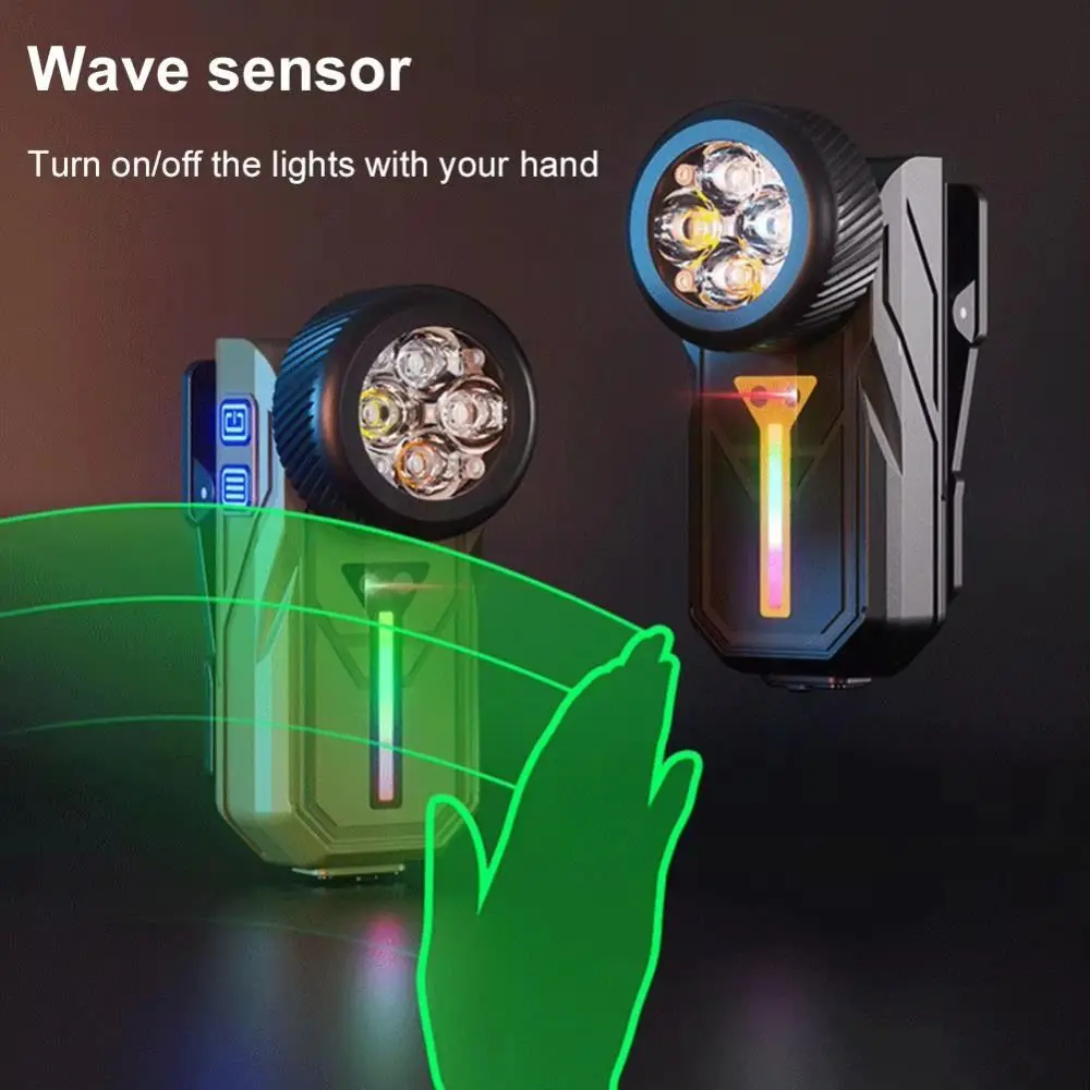 

680LM Brightness Rechargeable LED Flashlight Waterproof Design USB Rechargeable EDC Clip Flashlight 4 Modes Adjustable Lamp Head