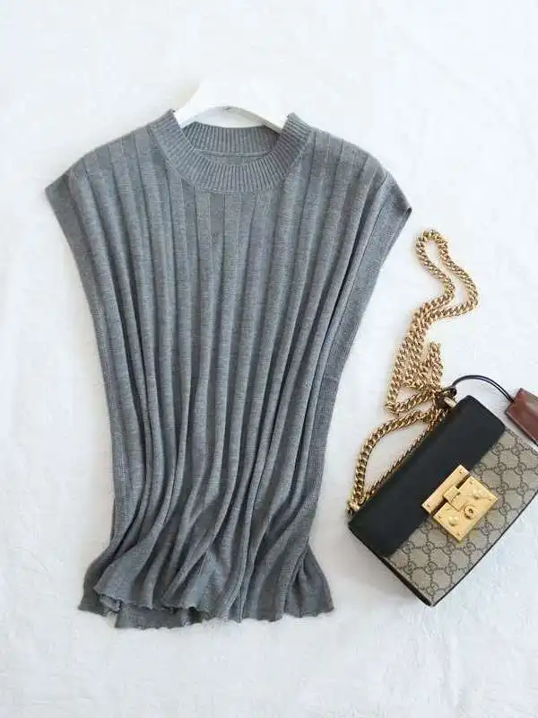 

Летняя женская футболка Tangge из микроэластичного шелкового хлопка Cleanfit 3D с коротким рукавом, низким круглым вырезом и А-образным силуэтом