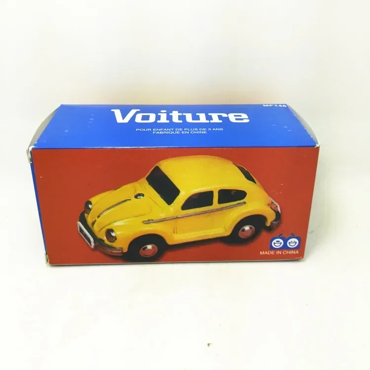 O besouro carro brinquedo mecânico para crianças, coleção para adultos, retro wind up brinquedo, lata de metal, Clockwork, figuras, modelo, presente, engraçado