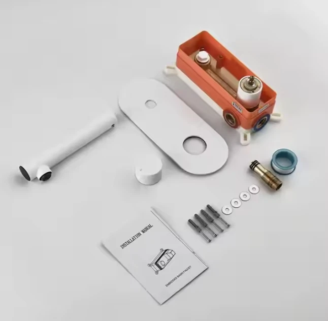 Wall-Mounted Smart Digital Display Bathroom Faucet Contemporary Design Hidden Brass Ceramic Valve Core Hot Cold Basin Faucet