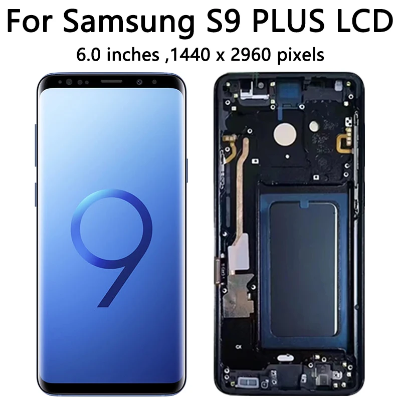 TFT Quality For Samsung S9 Plus G965 G965F LCD Display Touch Screen with Frame For Samsung S8 plus G955 G955F Display Replacemen