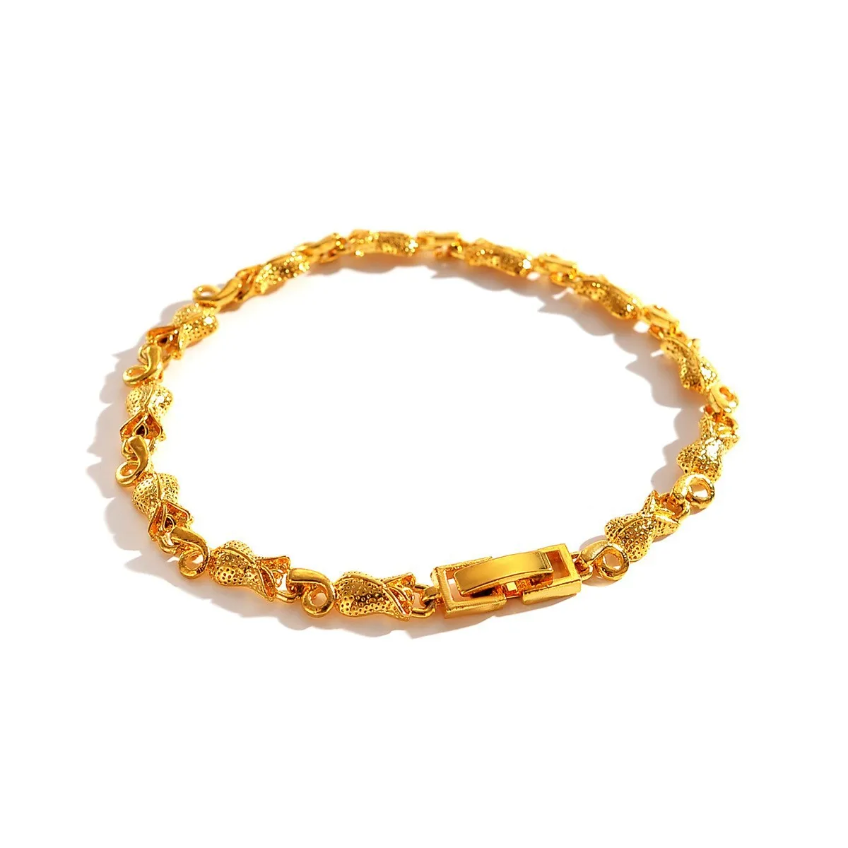 Noble AU999 gold bracelet for women rose 24K pure gold bracelet jewelry real gold fashion wedding wrist chain gift