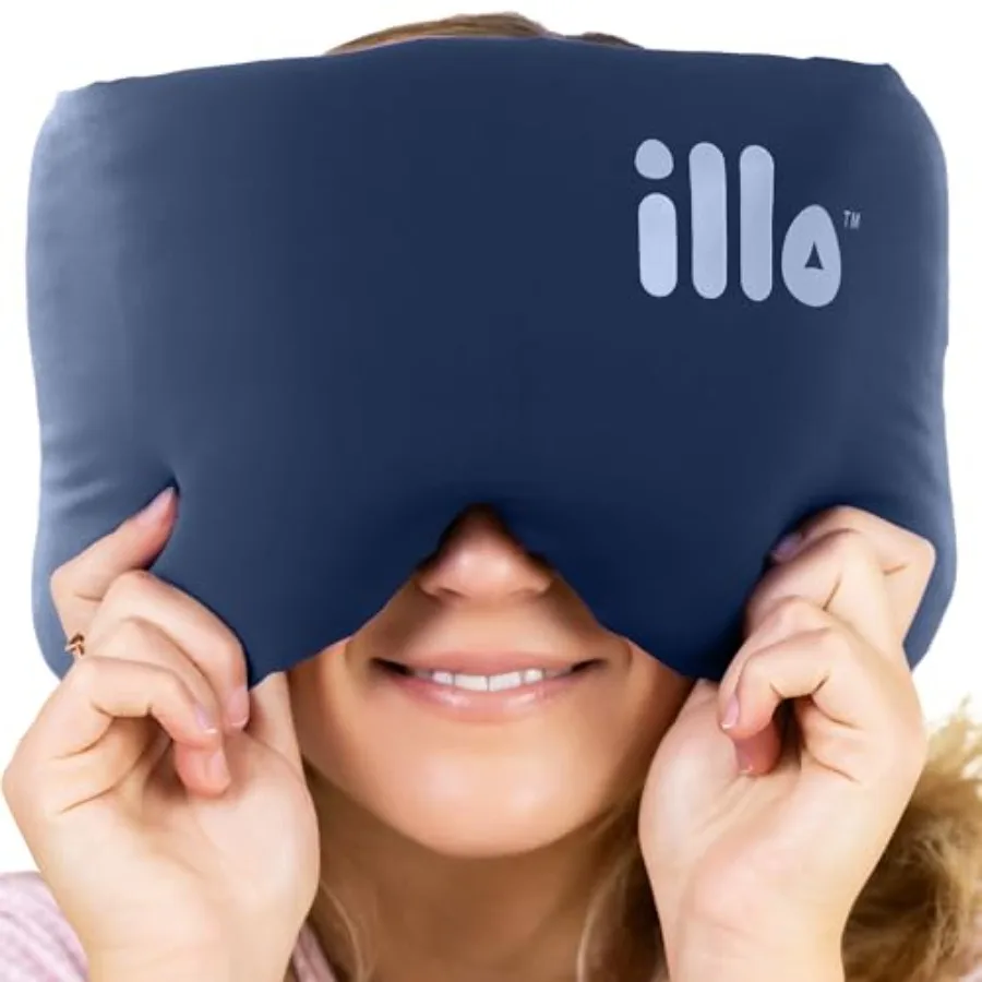 

illo Wearable Pillow Sleep Mask Blackout Weighted Eye Mask for Sleeping Napping and Side Sleepers Soft Mulberry Silk Blend Pate