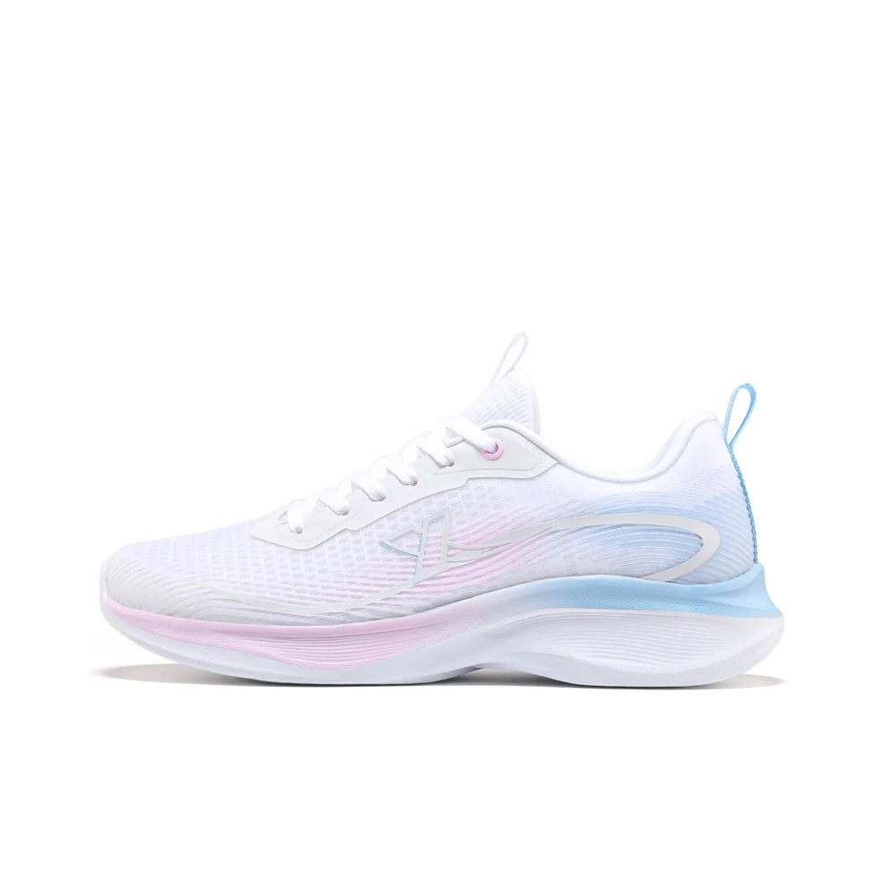 XTEP Breathable And Resilient Low top Casual Running Shoes Women's White Blue Pink 875318110044-7