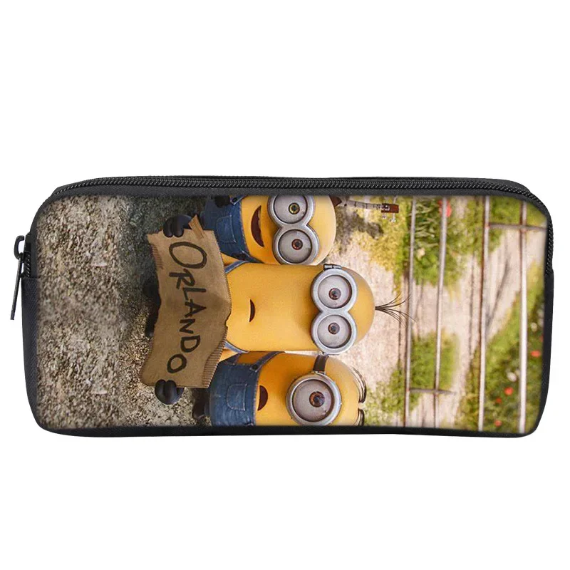 New Minions Despicable Me Cute Cartoon Pencil Case Kawaii Stationery School Supplies Pencil Pouch Anime Figure Kid Birthday Gift