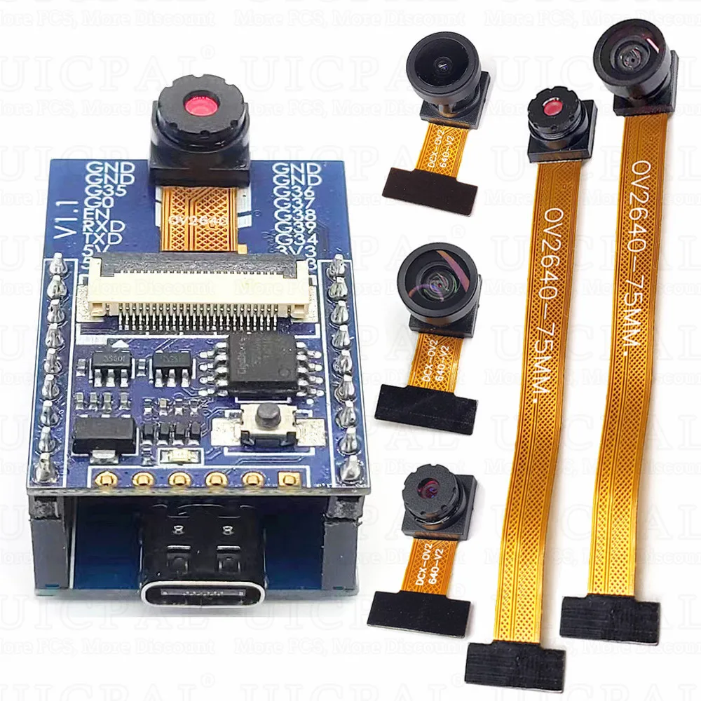 ESP32-CAM z modułem kamery OV2640, kąt widzenia 66 120 160 stopni, noktowizja 650nm 850nm, DVP 24Pin, kamera WiFi 2.4GHz 2MP, pamięć FLASH 4MB