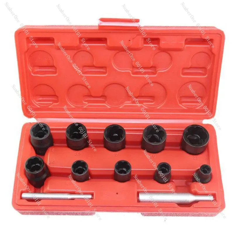 

12pcs Twist Socket Set 3/8" & 1/2" Dr. Damaged Lock Lug Nut Removal Socket Tool