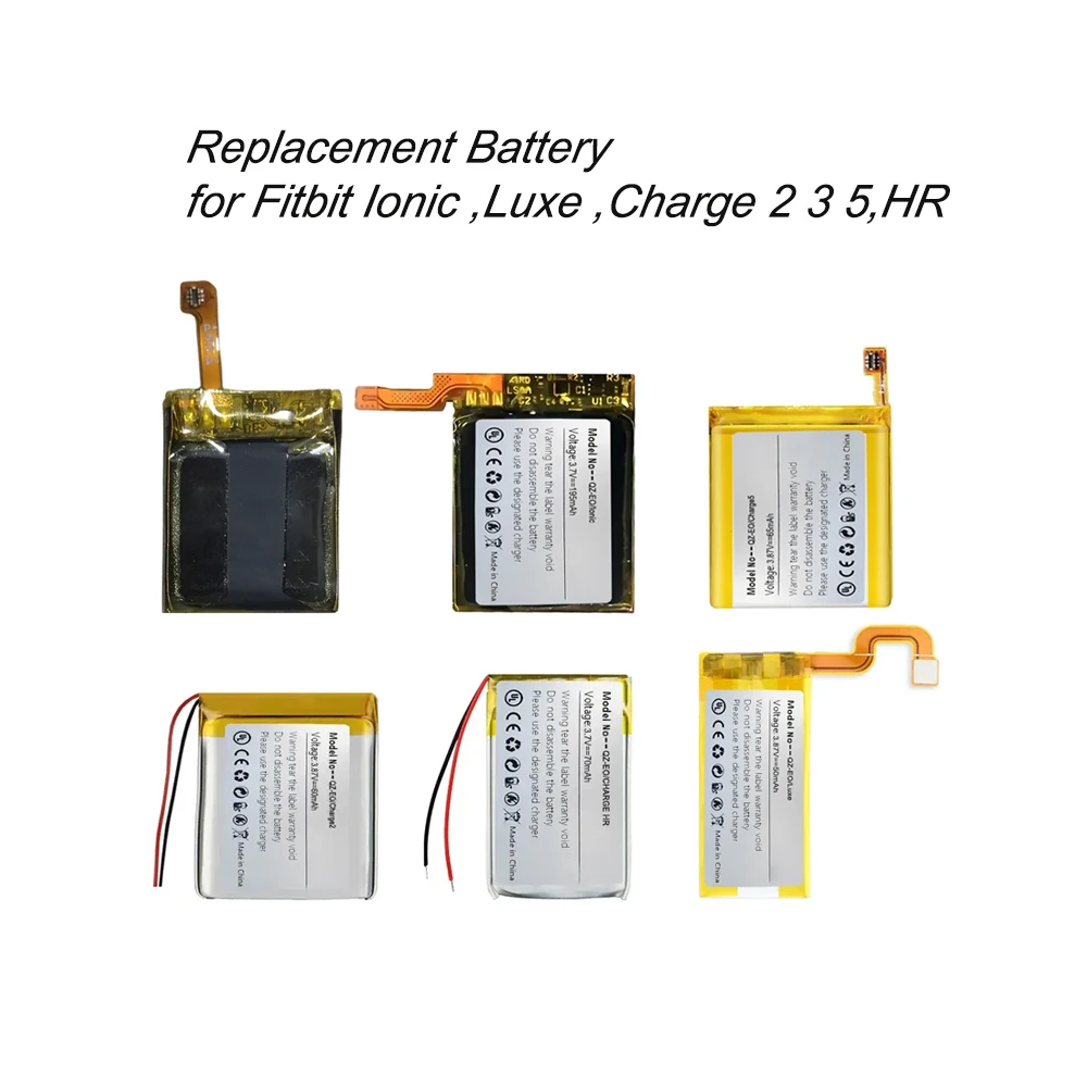 Replacement Battery for Fitbit Ionic FB503,Luxe FB422 ,Charge 2 3 5 HR FB405, LSSP411415 LSS271617 LSSP031420AB LSS271120P