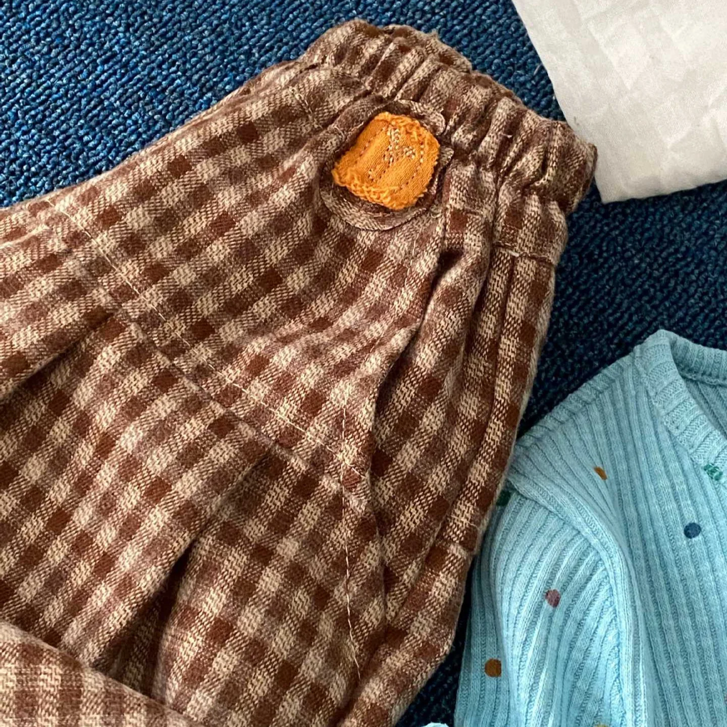 Girls Pants 2026 Spring and Autumn New Children's Clothing Korean Style Girl Baby Fashion Casual Design Feel Woolen Plaid Pants 3