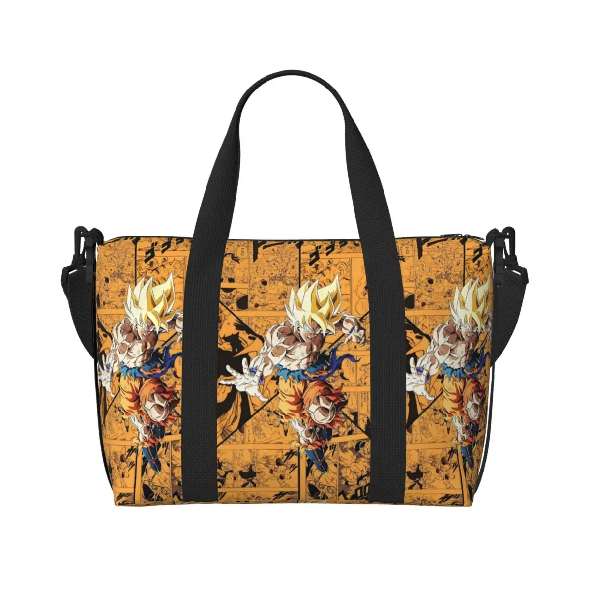 

Пляжная сумка-тоут Custom D-Dragon B-Ball Z Gokus с милым аниме-принтом, очень большая, для женщин, для спортзала, для путешествий, для покупок, с милым мультяшным дизайном